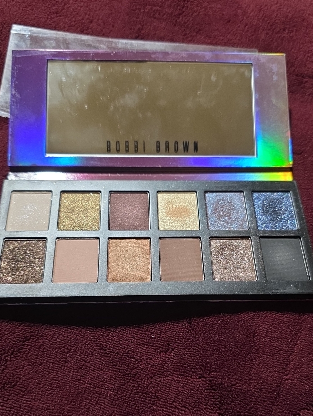 Bobbi Brown Eyeshadow Palette — Warm Neutrals, Golds & Deep Blue Shimmers